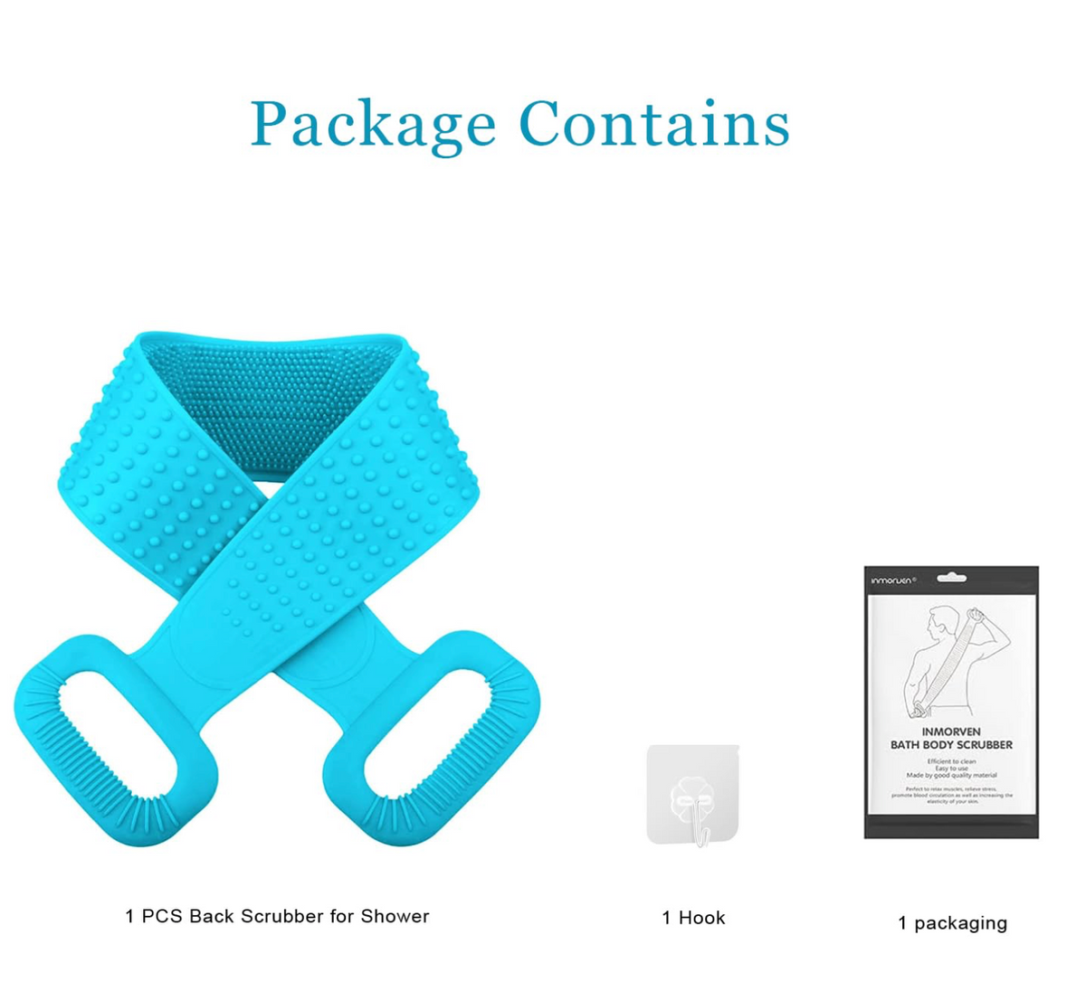 2-in-1 Double-Sided Silicone Bath Scrubber
