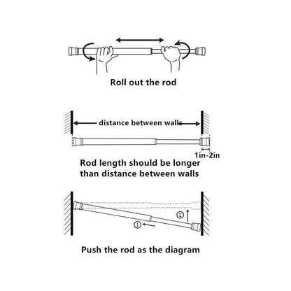 Drill-Free Adjustable Space-Saving Rod
