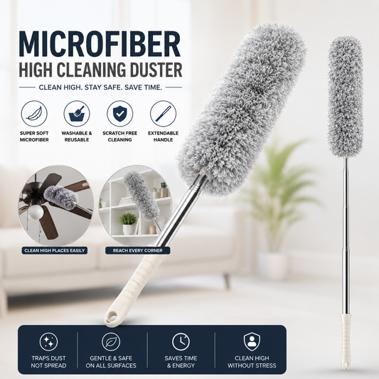 360° Microfiber High Cleaning Duster – Clean Every Hard-to-Reach Spot Effortlessly