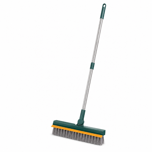2-in-1 Floor Scrub Brush with Wiper – Effortless Deep Cleaning