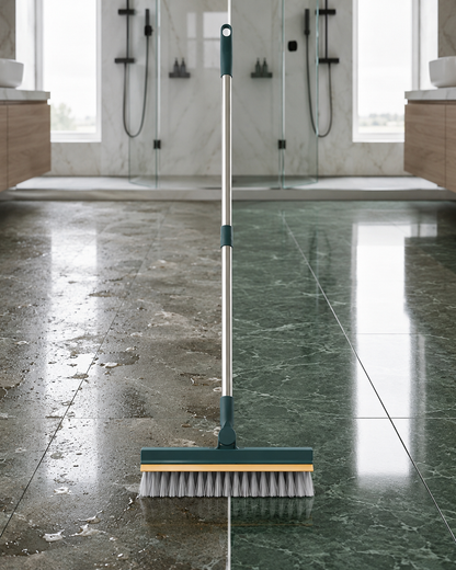 2-in-1 Floor Scrub Brush with Wiper – Effortless Deep Cleaning
