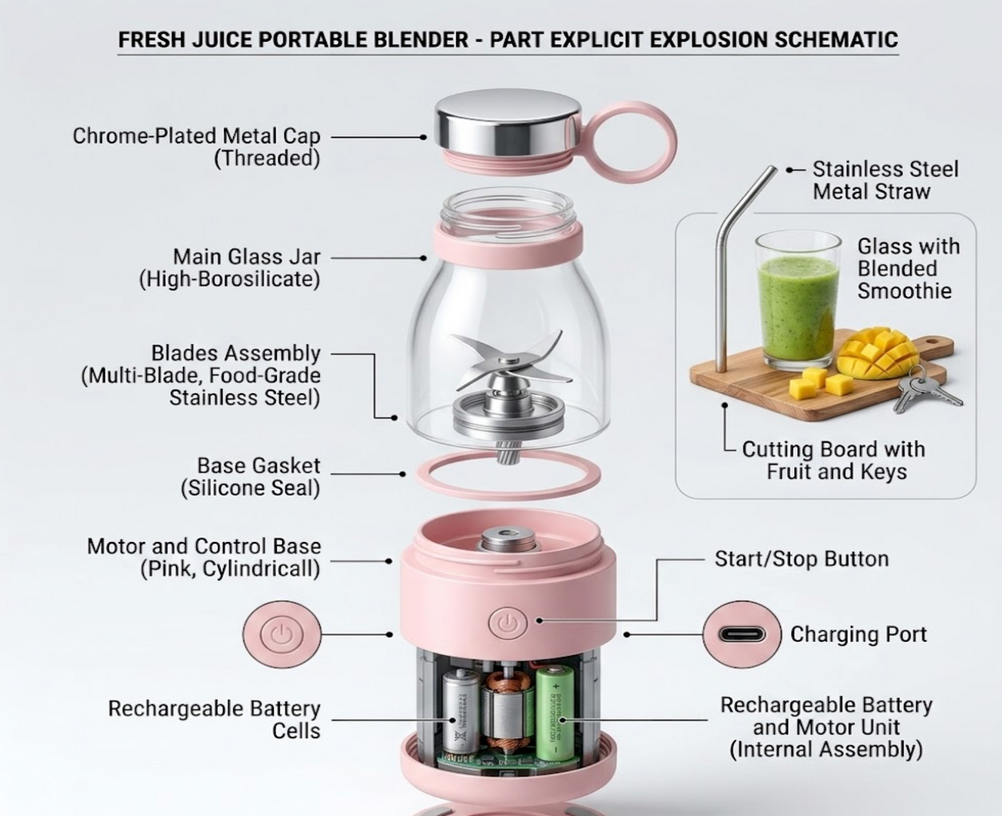 Portable Mini Juice Blender