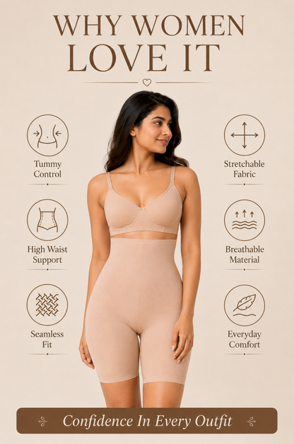 Instant Tummy Control Body Shaper for Women – High Waist Shapewear