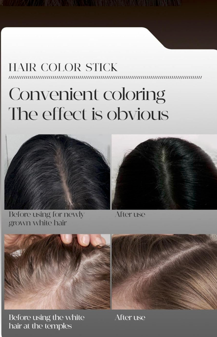 Instant Hair Dye Stick with Built-in Comb | Cover Grey Hair in Minutes