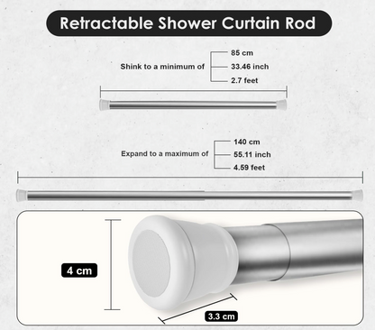 Drill-Free Adjustable Space-Saving Rod