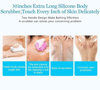2-in-1 Double-Sided Silicone Bath Scrubber