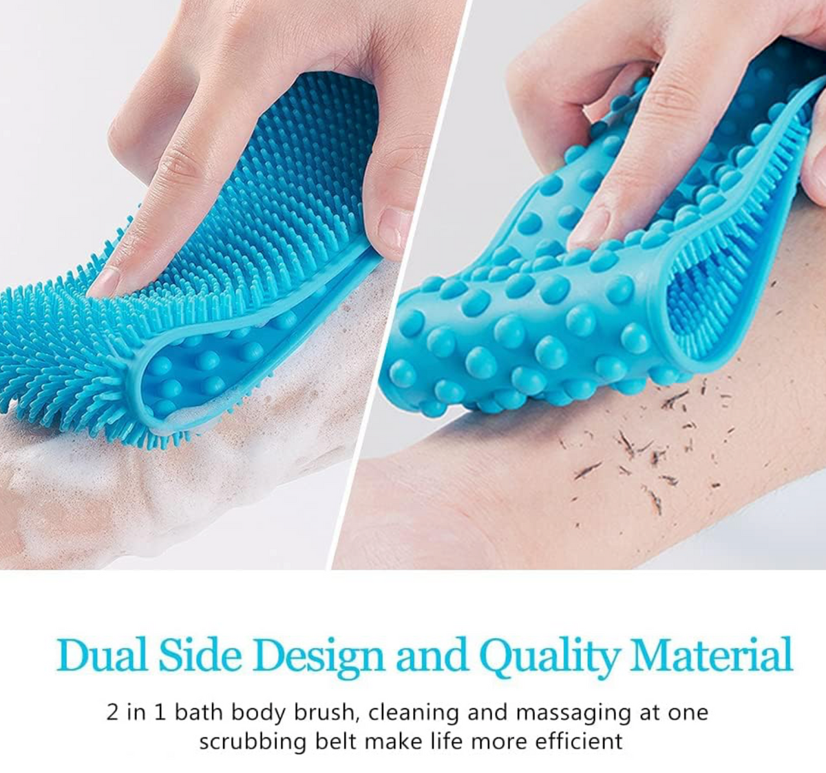 2-in-1 Double-Sided Silicone Bath Scrubber