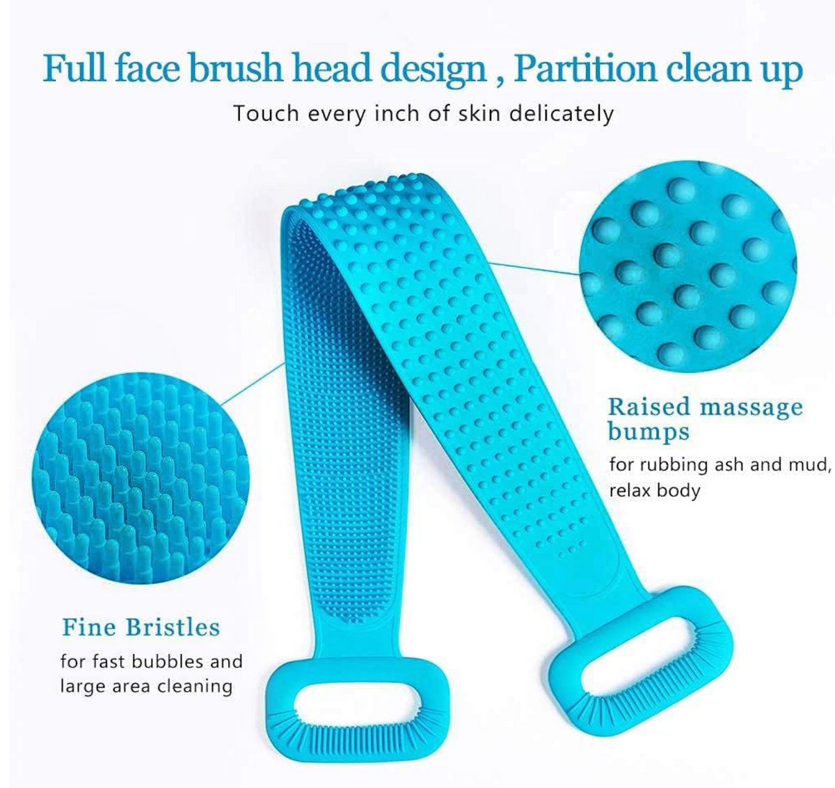 2-in-1 Double-Sided Silicone Bath Scrubber