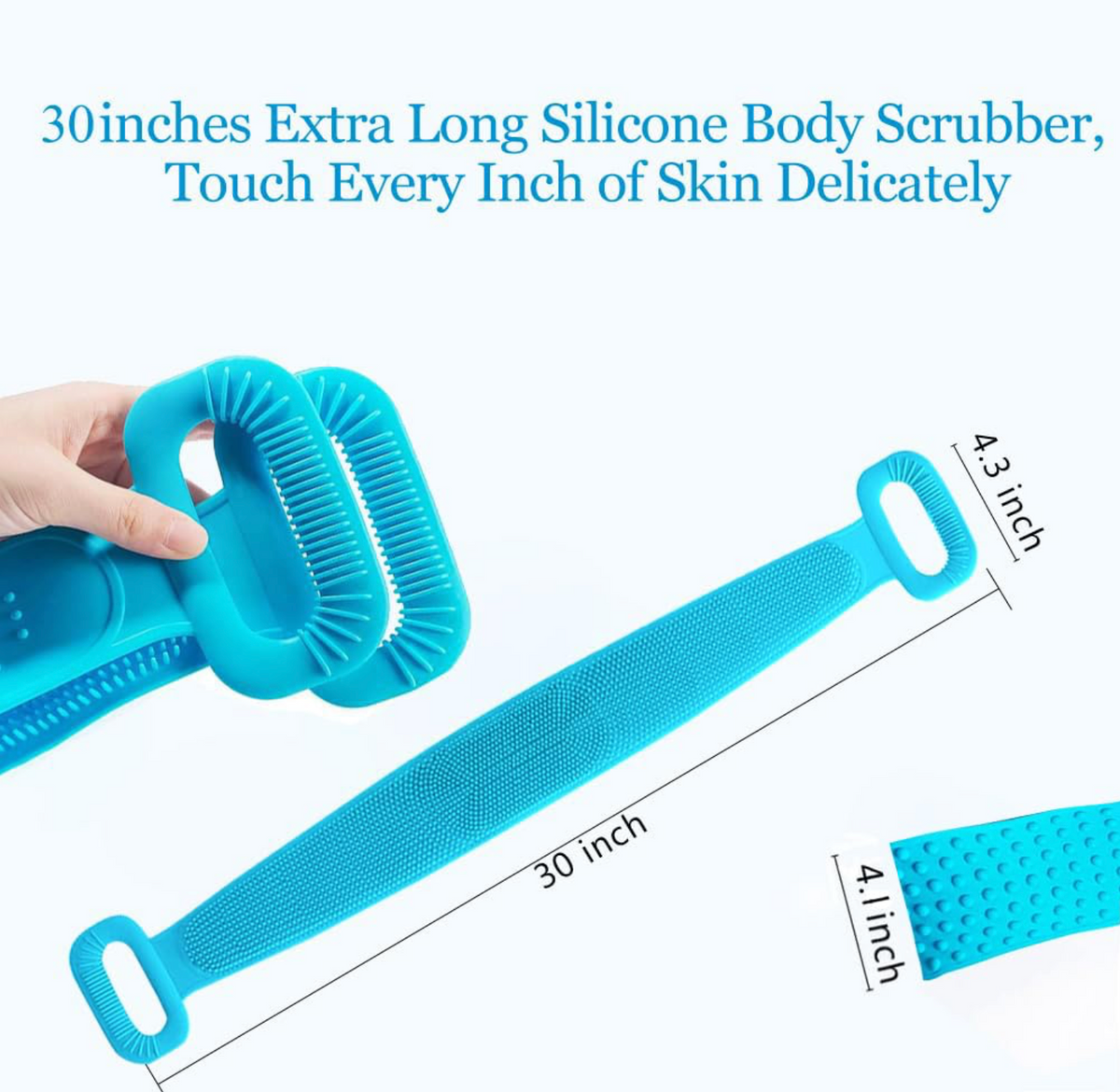 2-in-1 Double-Sided Silicone Bath Scrubber