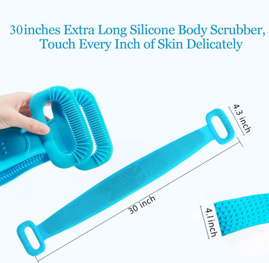 2-in-1 Double-Sided Silicone Bath Scrubber