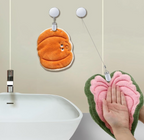 Stainless Steel Retractable Towel Holder – No-Drill Self-Adhesive Mount