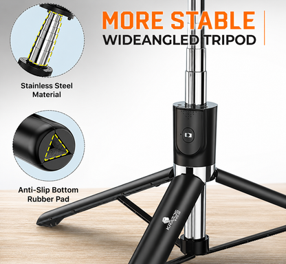 360° Selfie Stick with Tripod & Wireless Remote
